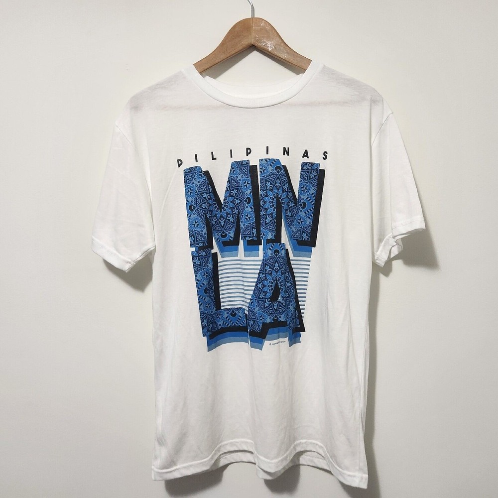 ISLANDS Men's White Crew Neck T Shirt Philippines Theme Size XL Fits Like L